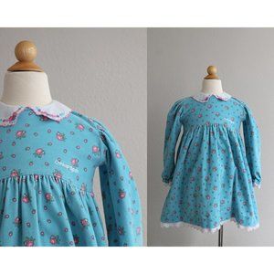 1990's OshKosh Bgosh Corduroy School Dress // Little Girl's Size Small // 6 to 7